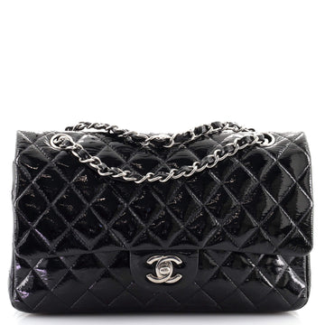 Chanel Classic Double Flap Bag Quilted Patent Medium