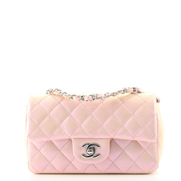 Chanel Classic Single Flap Bag Quilted Iridescent Calfskin Mini
