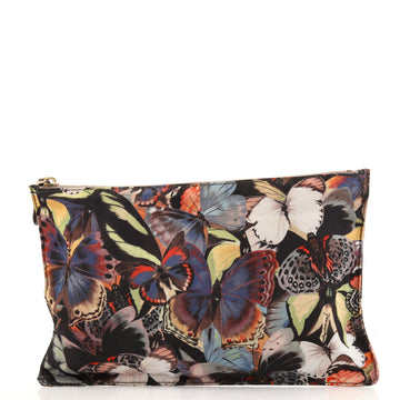 Valentino Zipped Pouch Camubutterfly Printed Nylon Large