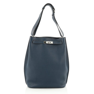 Hermes So Kelly Handbag Togo 26 Blue