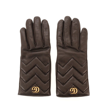 Gucci GG Marmont Gloves Matelasse Leather