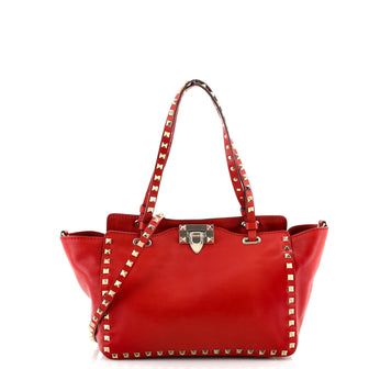 Valentino Rockstud Tote Soft Leather Small