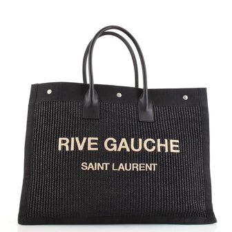 Saint Laurent Rive Gauche Shopper Tote Canvas Large