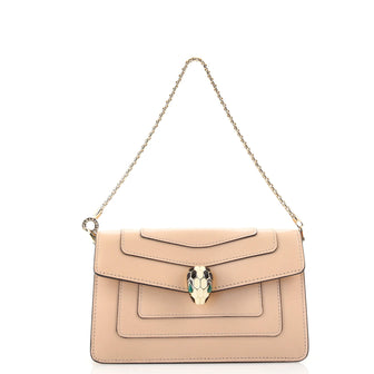 Bvlgari Serpenti Forever Chain Clutch Leather Mini