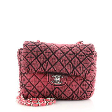 Chanel Denimpression Flap Bag Quilted Distressed Denim Small