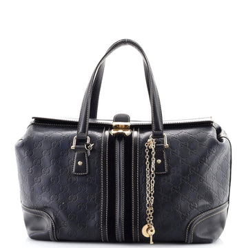 Gucci Treasure Boston Bag Guccissima Leather Large