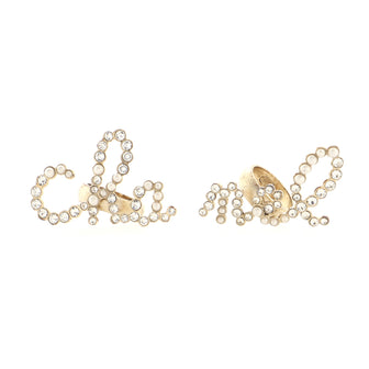 Chanel Swirling Logo Set Ring Faux Pearls and Crystal Embellished Metal
