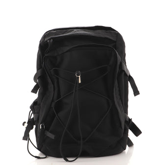 Prada Drawstring Multi Zip Pocket Backpack Tessuto Large