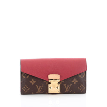 Louis Vuitton Pallas Wallet Monogram Canvas and Calf Leather Red