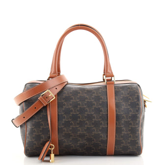 Celine Convertible Duffle Bag Triomphe Coated Canvas Large