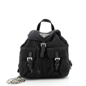 Prada Convertible Chain Backpack Tessuto Mini