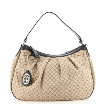 Gucci Sukey Hobo Diamante Canvas Medium