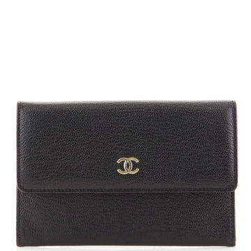 Chanel Vintage CC Flap Wallet Leather Small