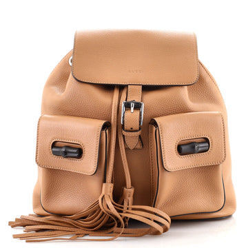 Gucci Bamboo Tassel Backpack Leather Medium