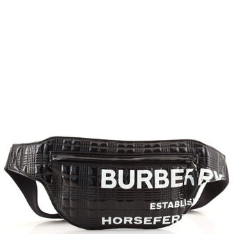 Burberry Bum Bag Quilted Printed Coated Canvas Medium