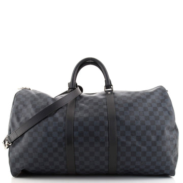 Louis Vuitton Keepall Bandouliere Bag Damier Cobalt 55