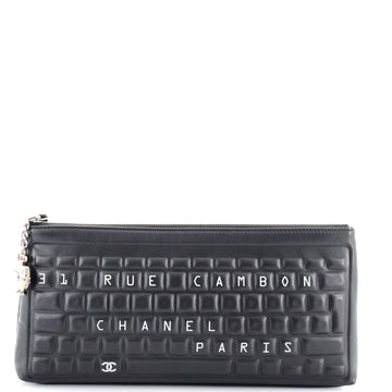 Chanel Keyboard Zip Pouch Calfskin
