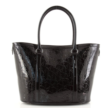 Christian Dior Vintage Open Tote Ultimate Embossed Patent Medium
