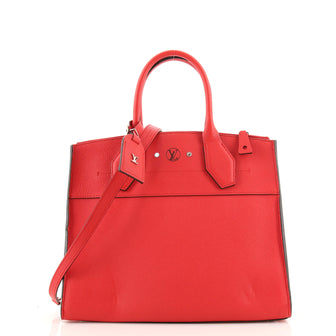 Louis Vuitton City Steamer Handbag Leather MM