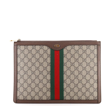 Gucci Ophidia Portfolio Pouch GG Coated Canvas Medium