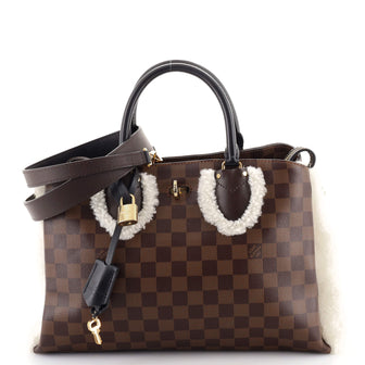 Louis Vuitton Normandy Handbag Damier with Shearling
