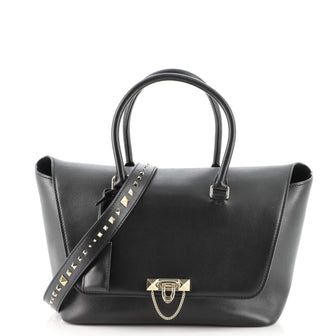 Valentino Demilune Flap Satchel Leather Medium