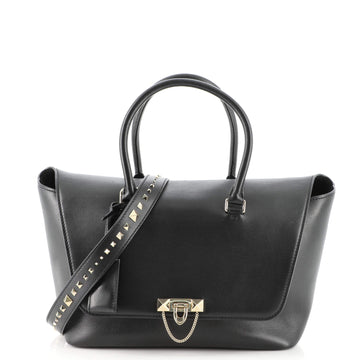 Valentino Demilune Flap Satchel Leather Medium
