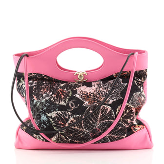 Chanel 31 Shopping Bag Quilted Printed Cotton and Calfskin Large