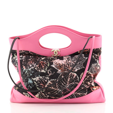 Chanel 31 Shopping Bag Quilted Printed Cotton and Calfskin Large