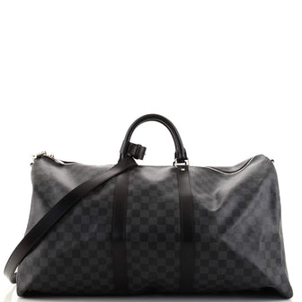 Louis Vuitton Keepall Bandouliere Bag Damier Graphite 55