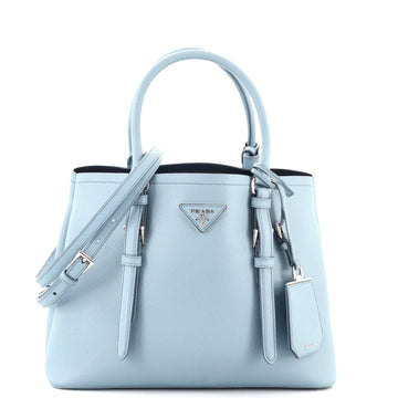 Prada Belted Strap Cuir Double Tote Saffiano Leather Medium
