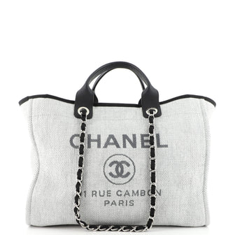 Chanel Deauville Tote Raffia Medium