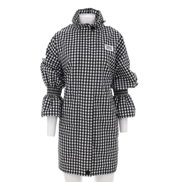 Burberry Women's Neston Gingham Check Flare Cuff Raincoat Jacket Polyester