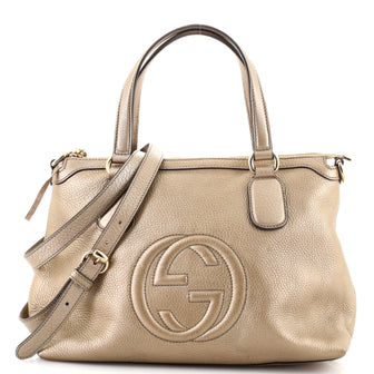 Gucci Soho Convertible Soft Top Handle Bag Leather