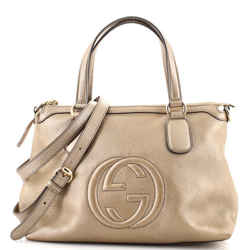 Gucci Soho Convertible Soft Top Handle Bag Leather