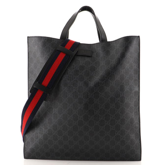Gucci Convertible Soft Open Tote GG Coated Canvas Tall