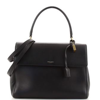 Saint Laurent Moujik Top Handle Bag Leather Medium