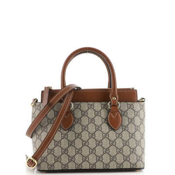 Gucci Linea A Convertible Tote GG Coated Canvas Mini