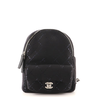Chanel CC Pocket Backpack Printed Nylon Mini