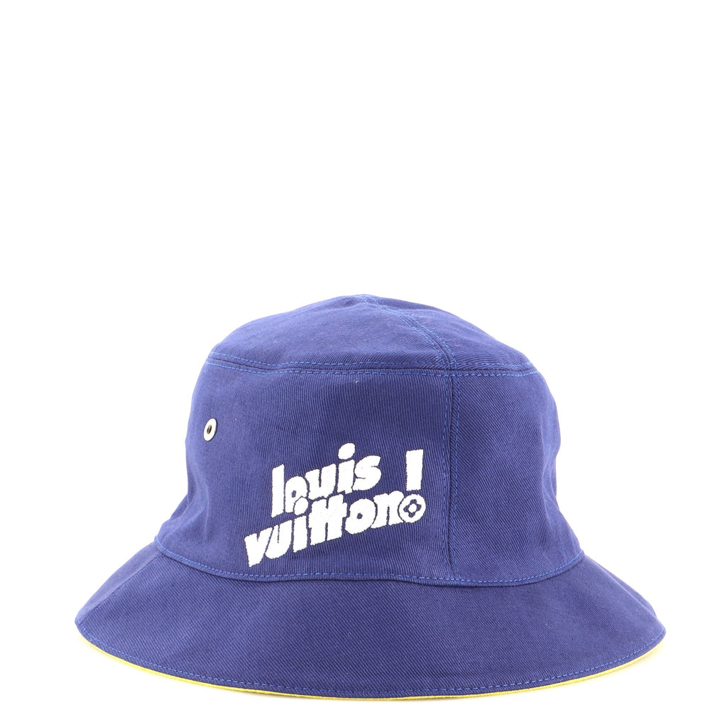 Louis Vuitton LV Graphical Reversible Bucket Hat In Dark Blue