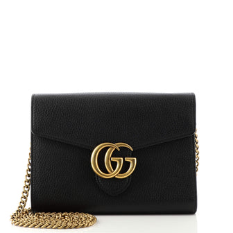 Gucci GG Marmont Chain Wallet Leather Mini