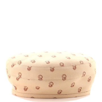 Hermes Saint Honore Cliquetis Beret Hat Printed Denim
