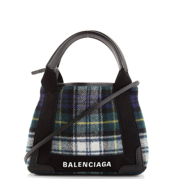 Balenciaga Navy Cabas Wool XS