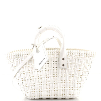Balenciaga Bistro Panier Bag Woven Faux Leather XS