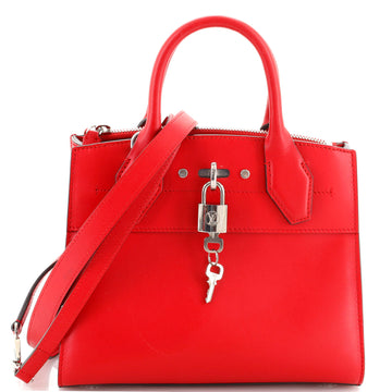 Louis Vuitton City Steamer Handbag Leather Mini