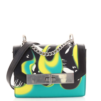 Prada Severine Chain Shoulder Bag Printed Leather