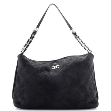 Chanel French Riviera Hobo Quilted Nubuck Large