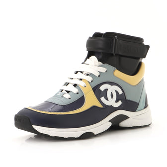 Chanel Women's CC High-Top Sneakers Patent and Leather