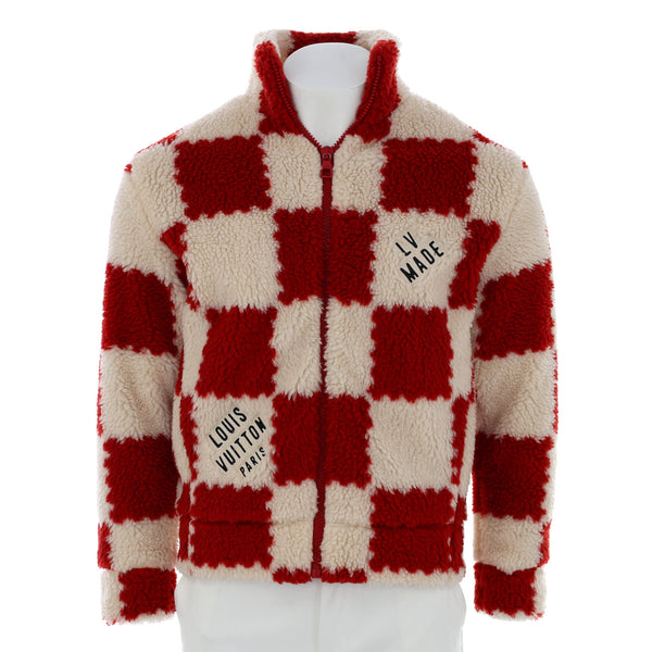 Louis Vuitton Nigo Red Checkered Fleece Jacket
