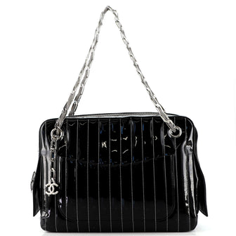 Chanel Mademoiselle Camera Bag Vertical Quilted Patent Medium
